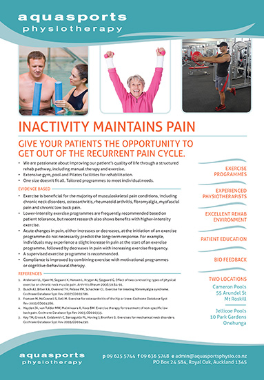 Inactivity Maintains Pain